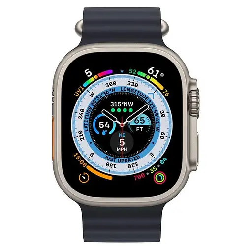 Смарт-часы Apple Watch Ultra GPS + Cellular 49 mm Titanium Case with Midnight Ocean Band (MQET3/MQFK3) - фото 4