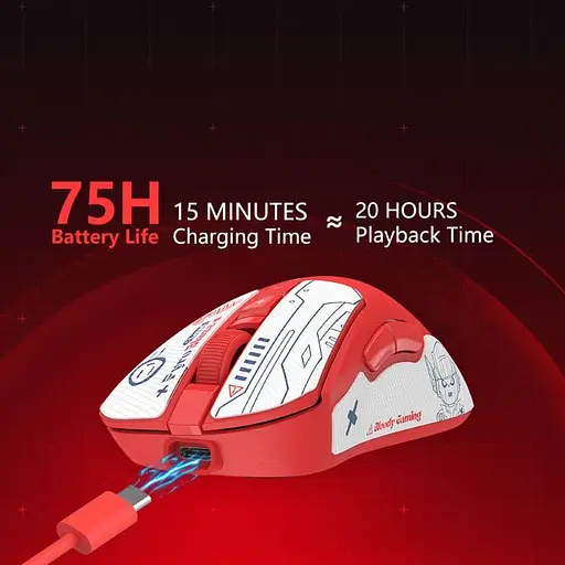 Миша Bloody R73 Ultra Pyro Blaze (R73 Ultra (Pyro Blaze)) - фото 5