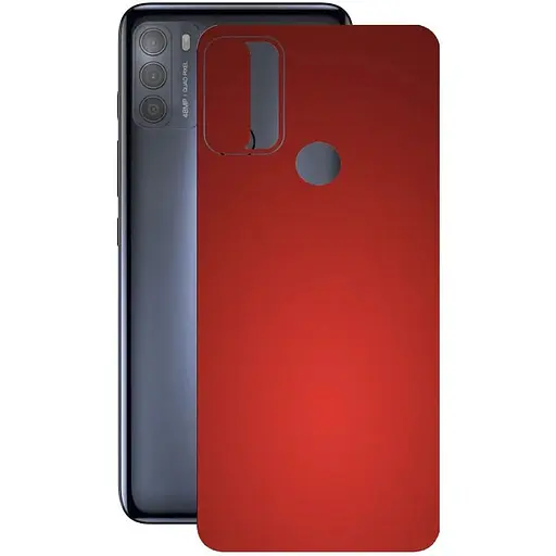 Защитная пленка StatusSKIN для Motorola Moto G50 Корпус Винил красная матовая - фото 1