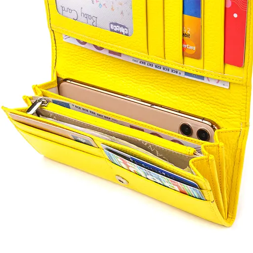 Женский кожаный кошелек Canpellini 19.19.6х2 см acs0025121 - фото 4