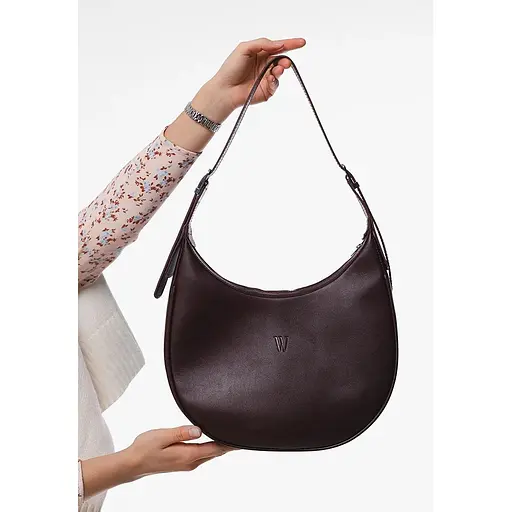 Женская кожаная сумка Vivian бордовый - фото 1