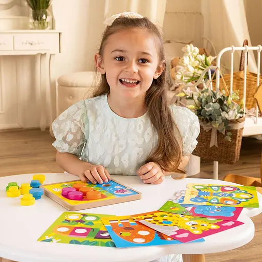 Дерев'яна мозаїка Roter Kafer Wooden mosaic with base. Zoo (RW4221) - фото 8