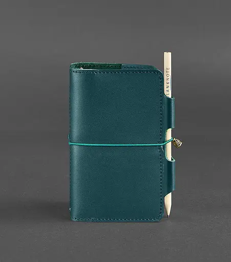 Шкіряний блокнот (Софт-бук) 3.0 зелений - фото 1