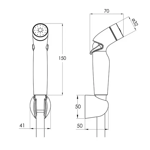 Гарнітур гігієнічний хром Imprese B70314, Хром - фото 2