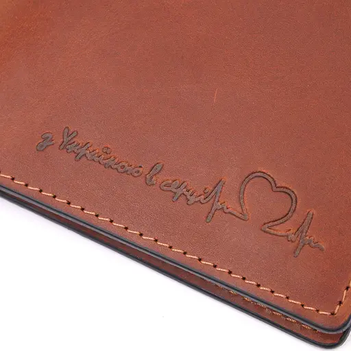 Мужской кожаный кошелек Grande Pelle 11.5х9х1 см acs0023996 - фото 5