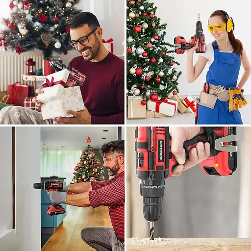 Набір акумуляторних дриль MHPRO 21 В, акумуляторний ударний дриль з 2 батареями 2000 мАг, момент, що крутить 25+3 - фото 4