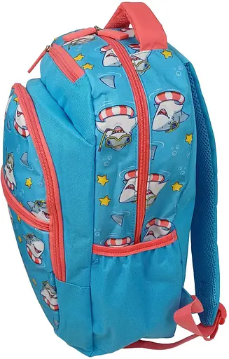 Школьный рюкзак 19L голубой с акулами Riciclo Schulrucksack sum0028853 - фото 5