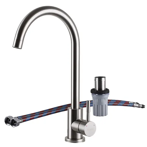 Змішувач для кухні EcoMIX Alpen AISI-203S 000024957 Нержавіюча сталь - фото 1