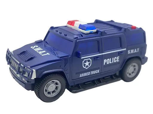 Джип Поліція, 26.5 см, скарбничка, звук, світло, на бат. (В асортименті)