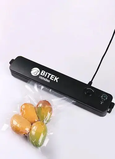 Вакуумний пакувальник для продуктів Вitek BT-410Y 110Вт вакууматор ручний побутовий LED-індикатор роботи Чорний - фото 3