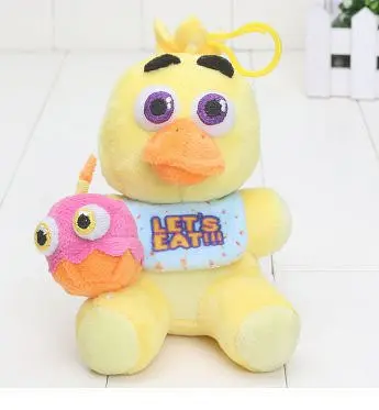 М'яка іграшка брелок П'ять ночей з Фредді Chica Чика 11 см FNAF48-42 - фото 3