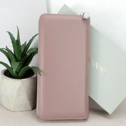 Гаманець жіночий шкіряний Fuerdanni 19600 пудровий на блискавці - фото 2