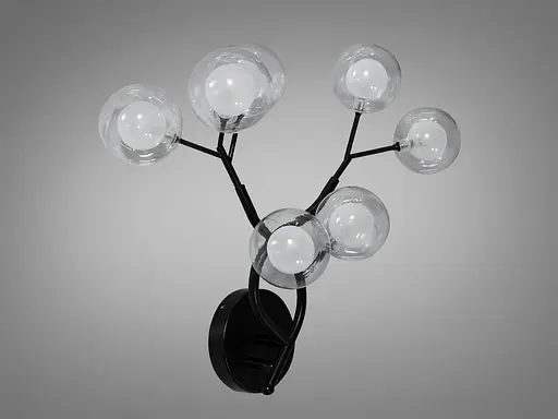 Бра "Світлячок" на 7 ламп, чорного кольору - фото 2