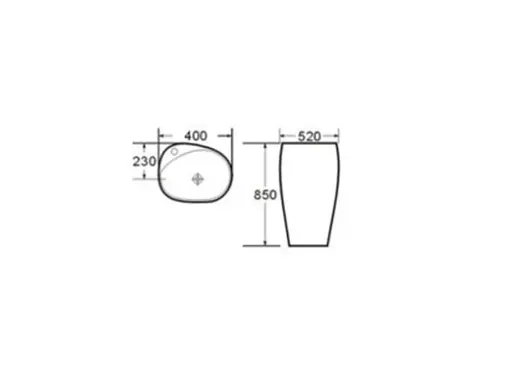 Умивальник Newarc Life 52x40 білий підлоговий 9812W, Білий - фото 9