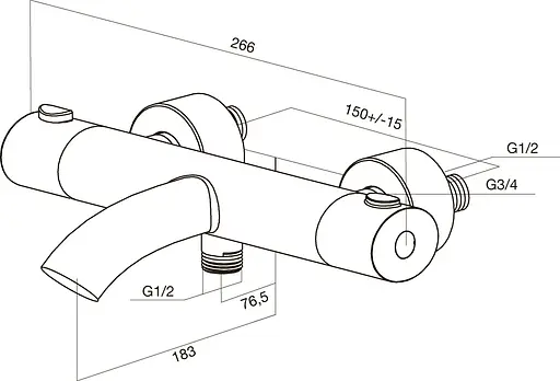 Термостат для ванны AM.PM Sense F7550000 Хром - фото 2