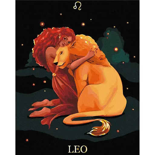 Картина за номерами на підрамнику Brushme Лев Соломія Ковальчук