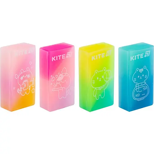 Гумка кольорова Kite Jelly cat асорті (K24-143)