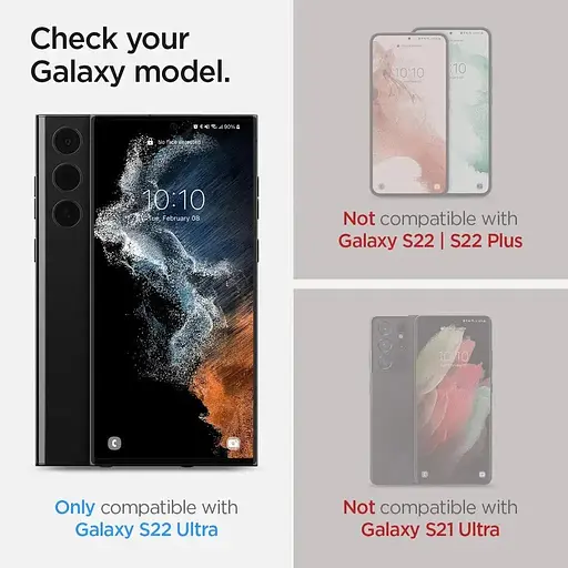 Плівка захисна Spigen Screen Protector FlexiD Solid до Samsung Galaxy S22 Ultra S908 AFL04143 (1шт. у комплекті) - фото 4