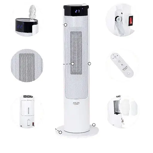 Колонный обогреватель с увлажнителем Adler AD 7730 LCD