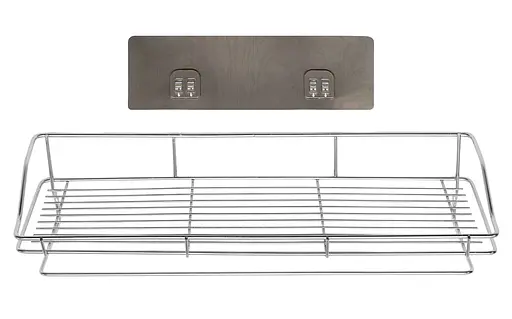 Полиця Fabrika Ola Нержавіюча сталь на самоклейній стрічці 40.4х13х10.5 см