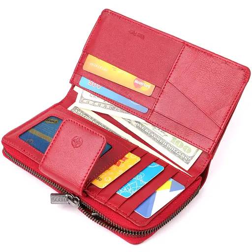 Женский вертикальный кошелек из натуральной кожи Tony Perotti 17х9.5х2.5 см acs0032275 - фото 6