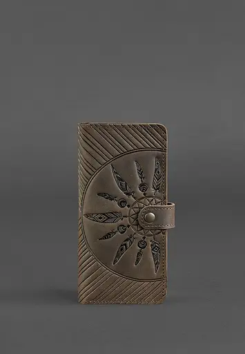 Шкіряне жіноче портмоне 7.0 Інді темно-коричневе - фото 2