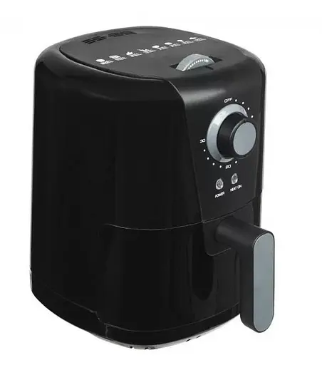 Аэрофритюрница электрическая безмасляная Crownberg CB-5541 с таймером на 1.5 л 1200 Вт Черный - фото 3