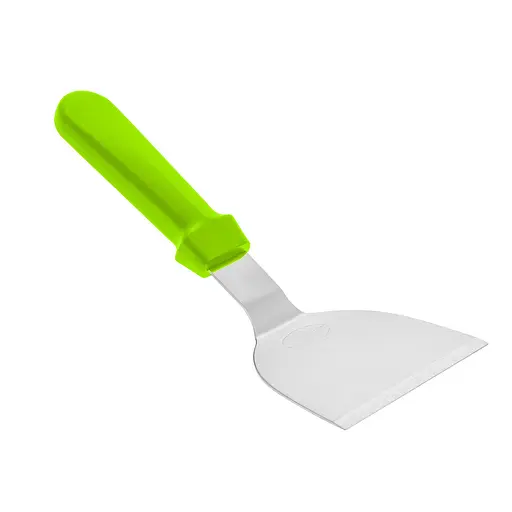 Шпатель скребок лопатка для теста из нержавеющей стали с пластиковой ручкой 25 см, Kitchen Master Салатовый 85286 - фото 8