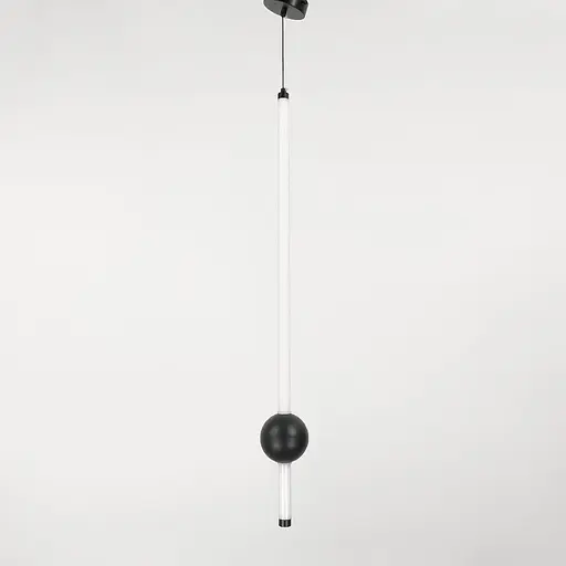 Led светильник в вертикальной форме 90 см с черным шариком | Line F | Арт. YG517A/900 VL BK - фото 3