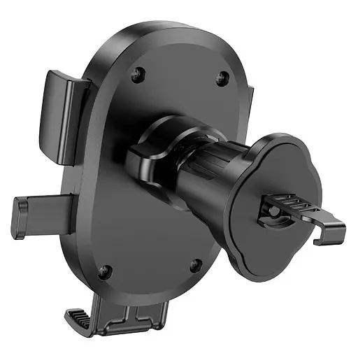 Автотримач для телефона HOCO H18 Mighty one-button car holder(air outlet) Black - фото 5