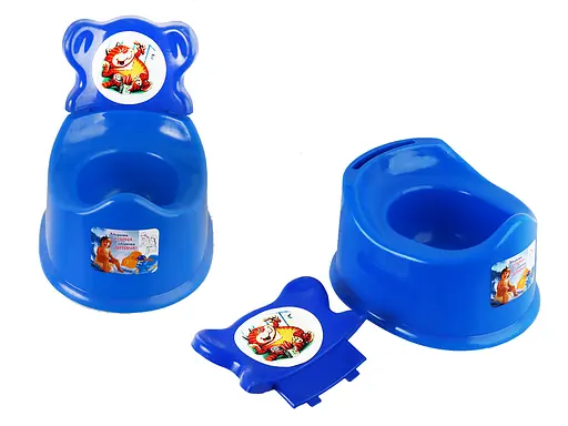 Горщик дитячий зі спинкою, синій, Бамсик, 280x235x260, ПХ4518 СИН