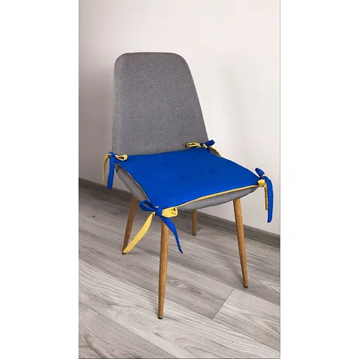 Водоотталкивающая подушка на стул Сине-желтая - фото 5