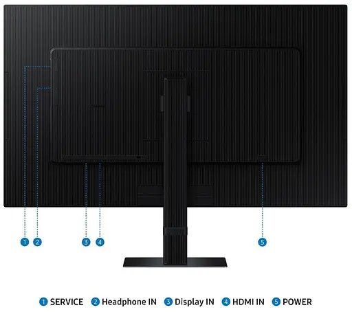 Монитор 27" Samsung ViewFinity HRM S70D UHD IPS 60Hz (LS27D700EAIXUA) - фото 9