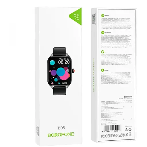 Смарт-годинник Borofone BD5 Smart sports watch(call version) Black - фото 4