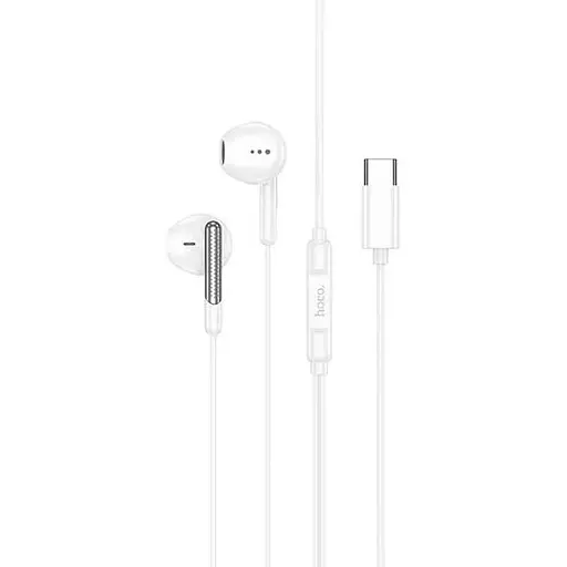 Наушники проводные, вкладыши, Hoco M123, Type-C, 1.2m, white