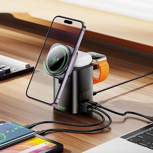 БЗУ Hoco CQ20A Clever 6in1 PD65W Black - фото 8