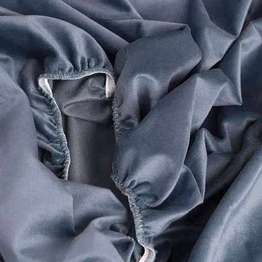 Простынь ТЕП Velour с резинкой синяя, 180 x 200 (2-04824_34658) - фото 5