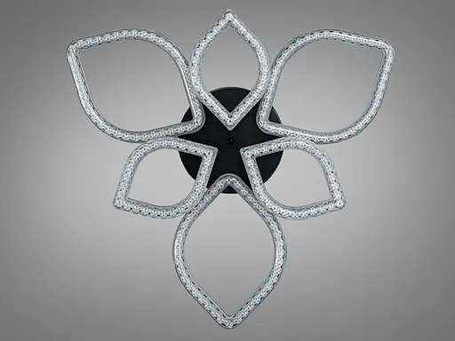 Стельова світлодіодна люстра Diasha MX4773-5SBK чорна 73 Вт 5 плафонів акрил - фото 3