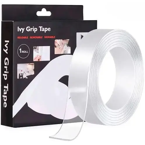 Клейка стрічка Mindo Ivy grip tape універсальна двостороння багаторазова 3 м прозора