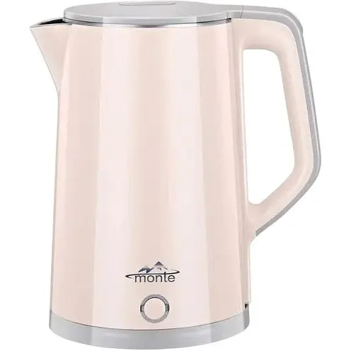 Электрочайник Monte 1.7 л 1500 Вт, диск, двухслойная наружная стенка