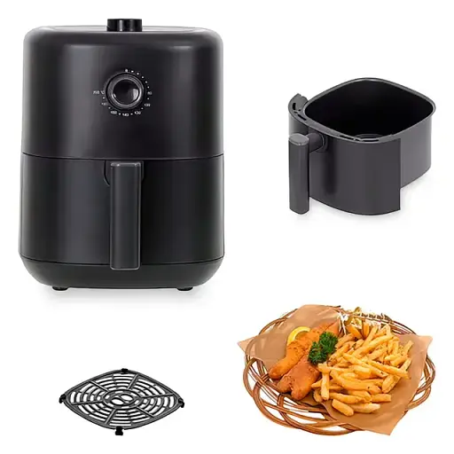 Аэрофритюрница для дома с таймером на 1,5 л, 1200 Вт AIR FRYER CROWNBERG CB 5541 безмасляная фритюрница - фото 2