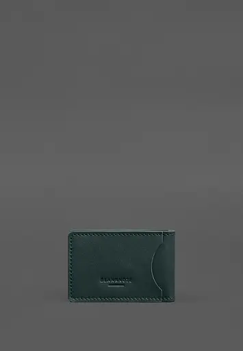 Кожаная обложка на удостоверение ГСЧС с карманом зеленая - фото 5