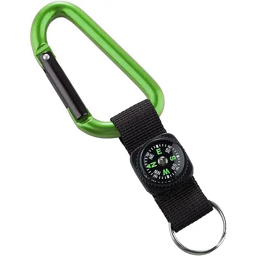 Брелок-карабін Munkees 3228 з компасом Grass Green (1012-3228-GG)