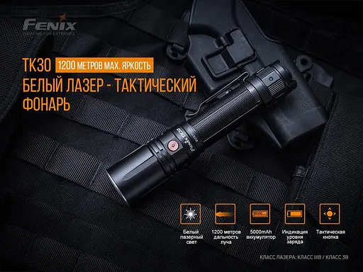 Ручний лазерний ліхтар Fenix TK30 Laser 500лм Type-C (Чорний) - фото 6
