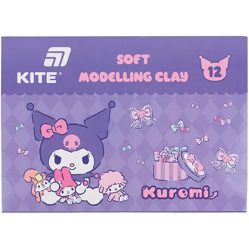 Пластилин восковой Kite Kuromi 12 цветов 240 г (HK24-1086)