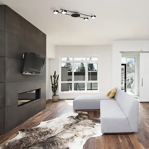 Світильник Videx під лампу 4xGX53 накладний з підсвіткою чорний VL-SPF21B-BB - фото 4