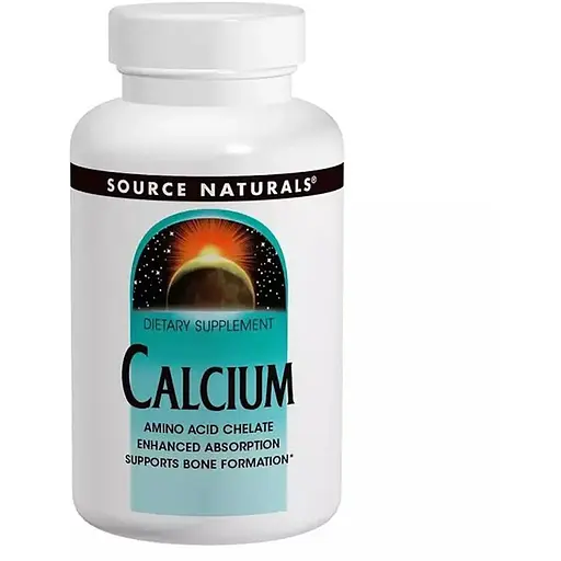 Амінокислотний хелат кальцію Source Naturals Calcium, 100 таблеток для підтримки кісток та зубів - фото 1