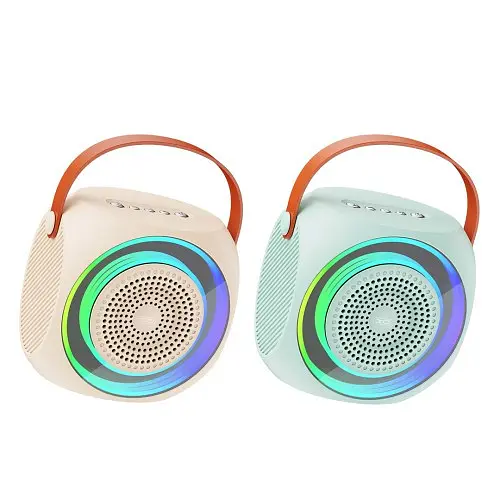 Акустична система XO F42 Dazzling RGB bluetooth Karaoke Stereo with Microphone Синя - фото 2