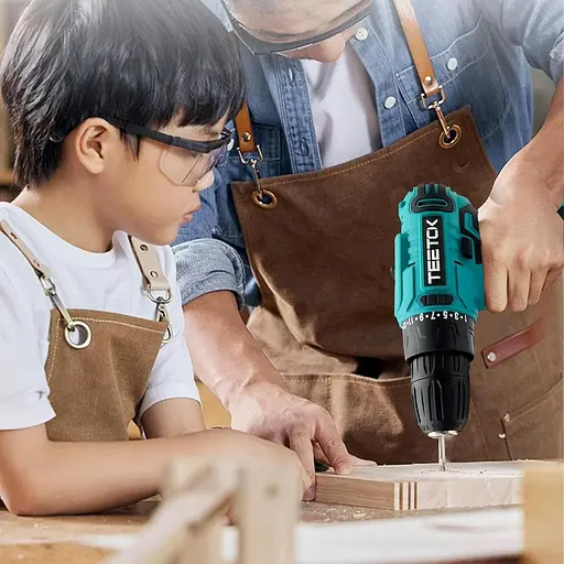 Акумуляторна викрутка TEETOK 12 В, дриль з 1 батареєю ємністю 1500 мАг, акумуляторний дриль ємністю 50 Нм Макс, крутний момент - фото 4