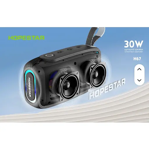 Портативна Bluetooth-колонка Hopestar H67 Чорний - фото 3